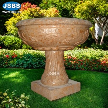 Large Flower Marble Planter, JS-P024